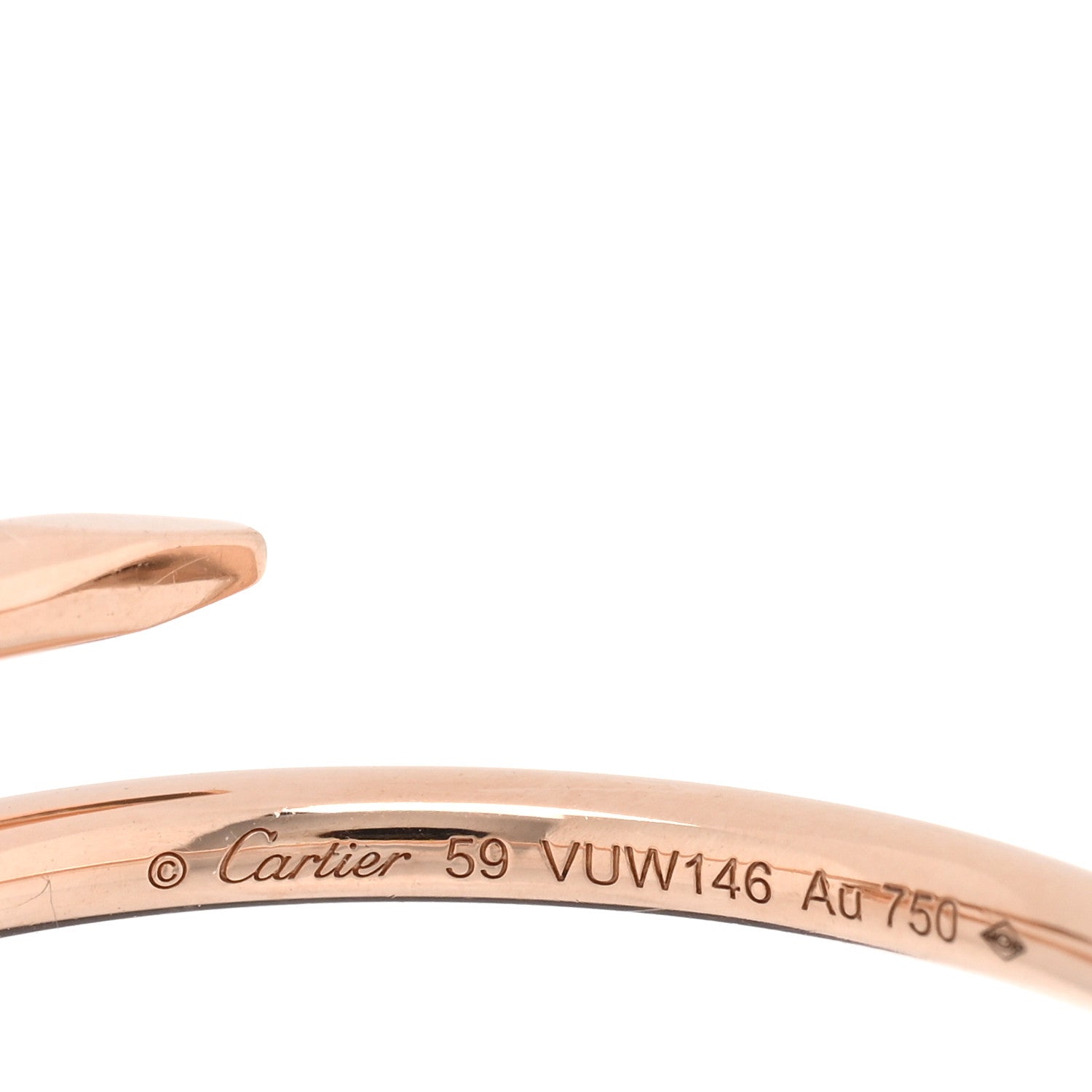 Cartier 18K Pink Gold Small Juste Un Clou Ring 59 8.75 4 of 5