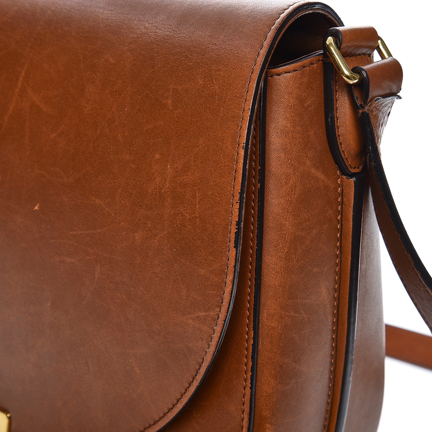 Celine Supersoft Calfskin Medium Trotteur Caramel 13 of 17