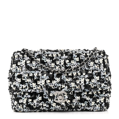 Chanel Sequin Lambskin Mini Flap Silver Black 1 of 10
