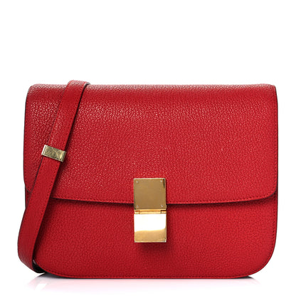 Celine Goatskin Medium Classic Box Flap Bag Carmin 1 of 12