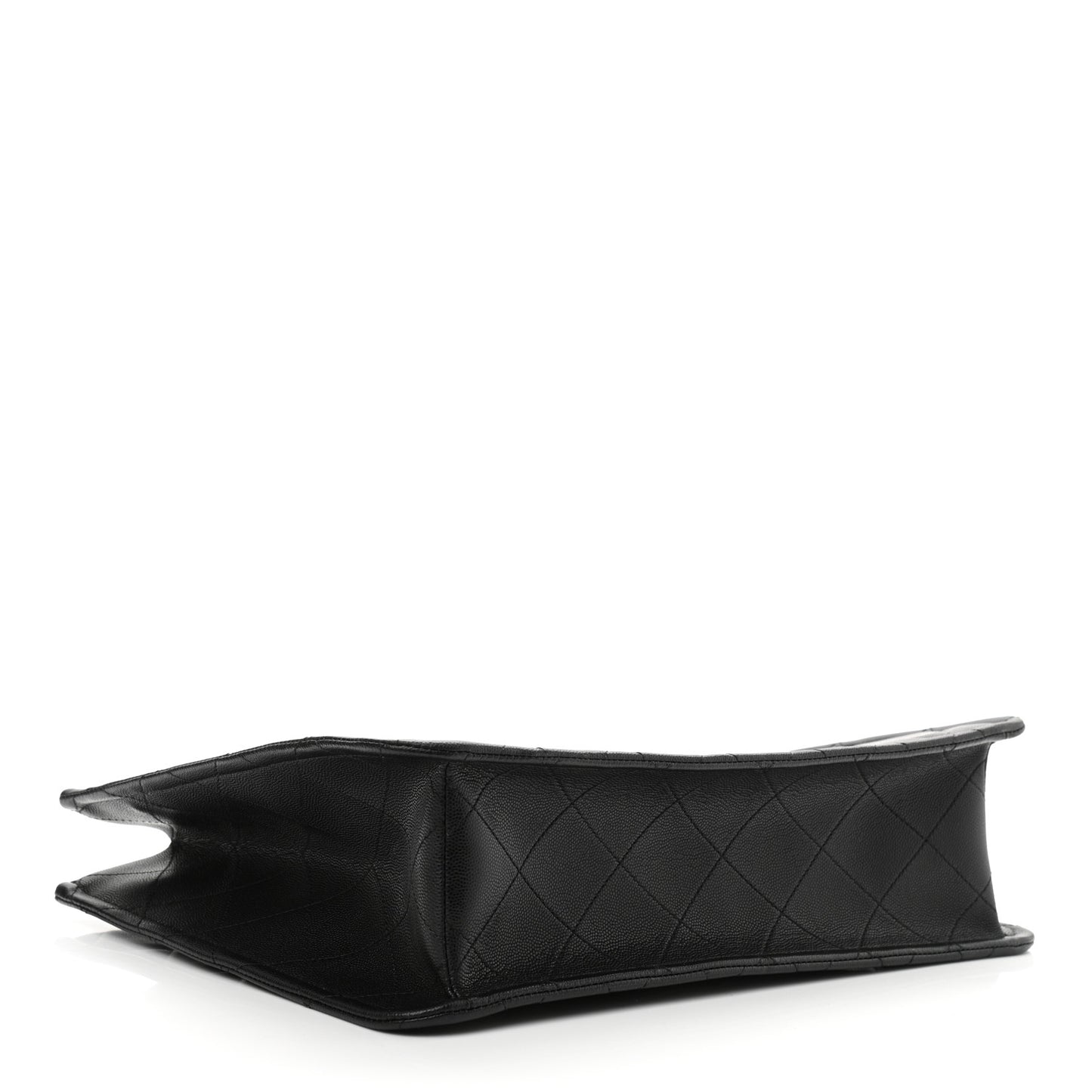 Caviar Quilted Sweet Classic Shopping Tote Black