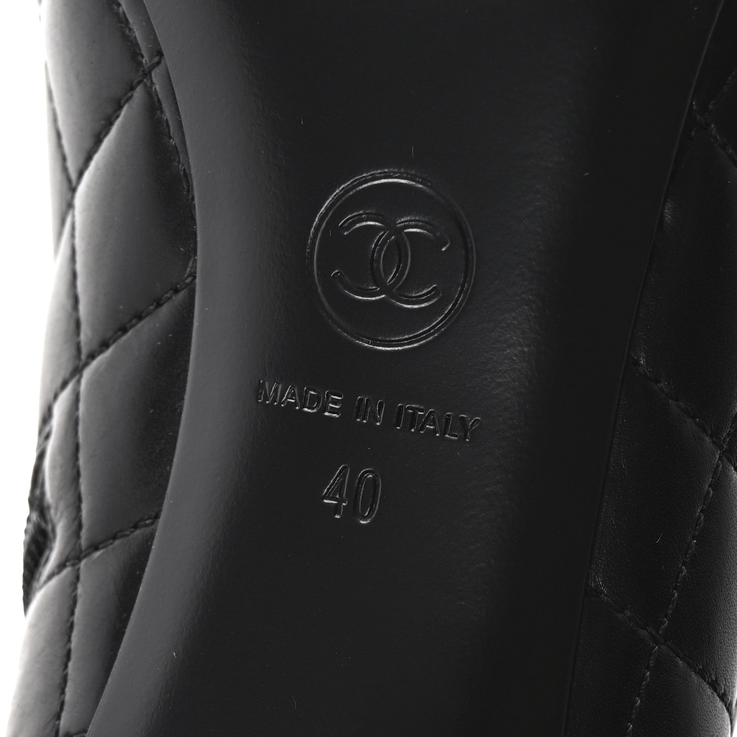 Chanel Calfskin Quilted Cap Toe Short Boots 40 Black 7 of 10