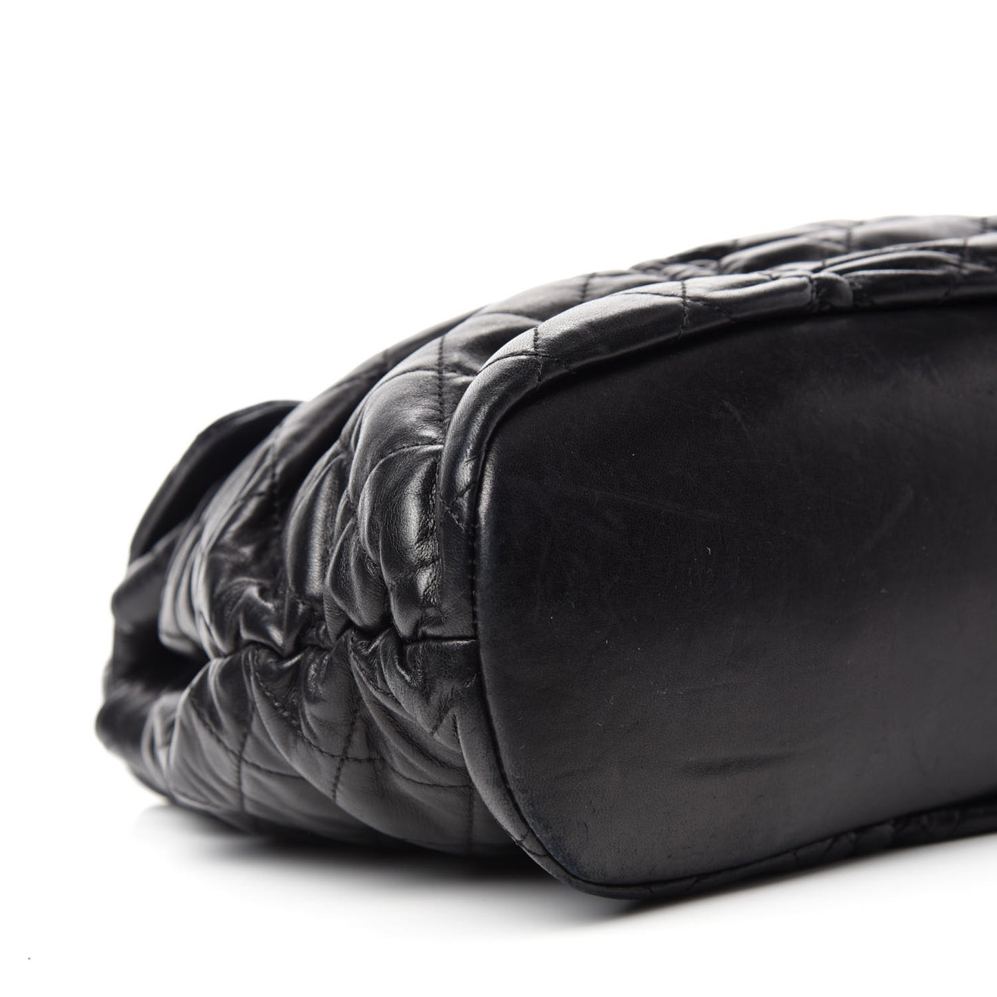 Lambskin Quilted Sharpei Flap Black