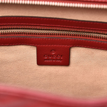 Gucci Azalea Calfskin Matelasse Medium GG Marmont Slim Tote Romantic Cerise 6 of 12