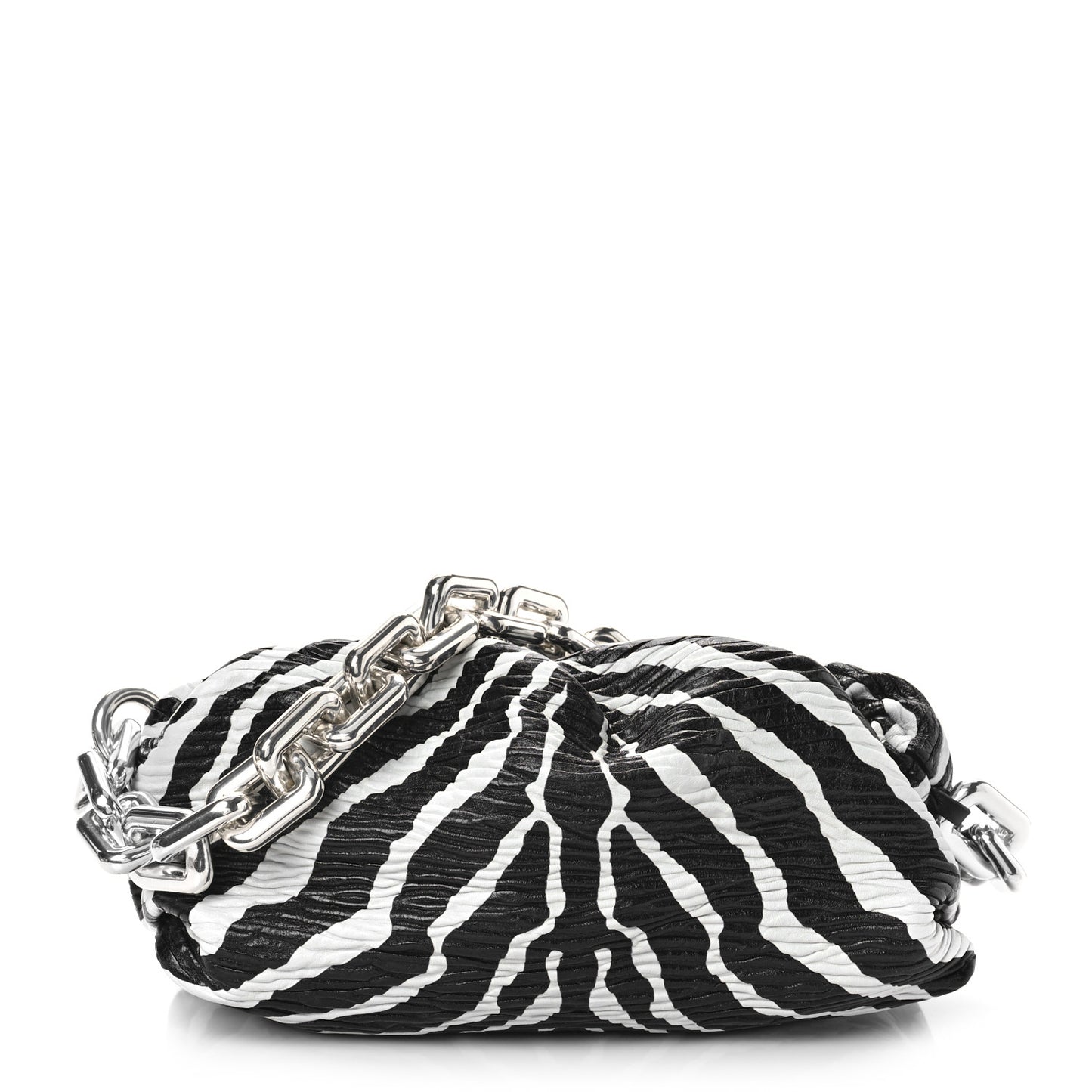 Nappa Zebra Print The Pouch Chain White Black