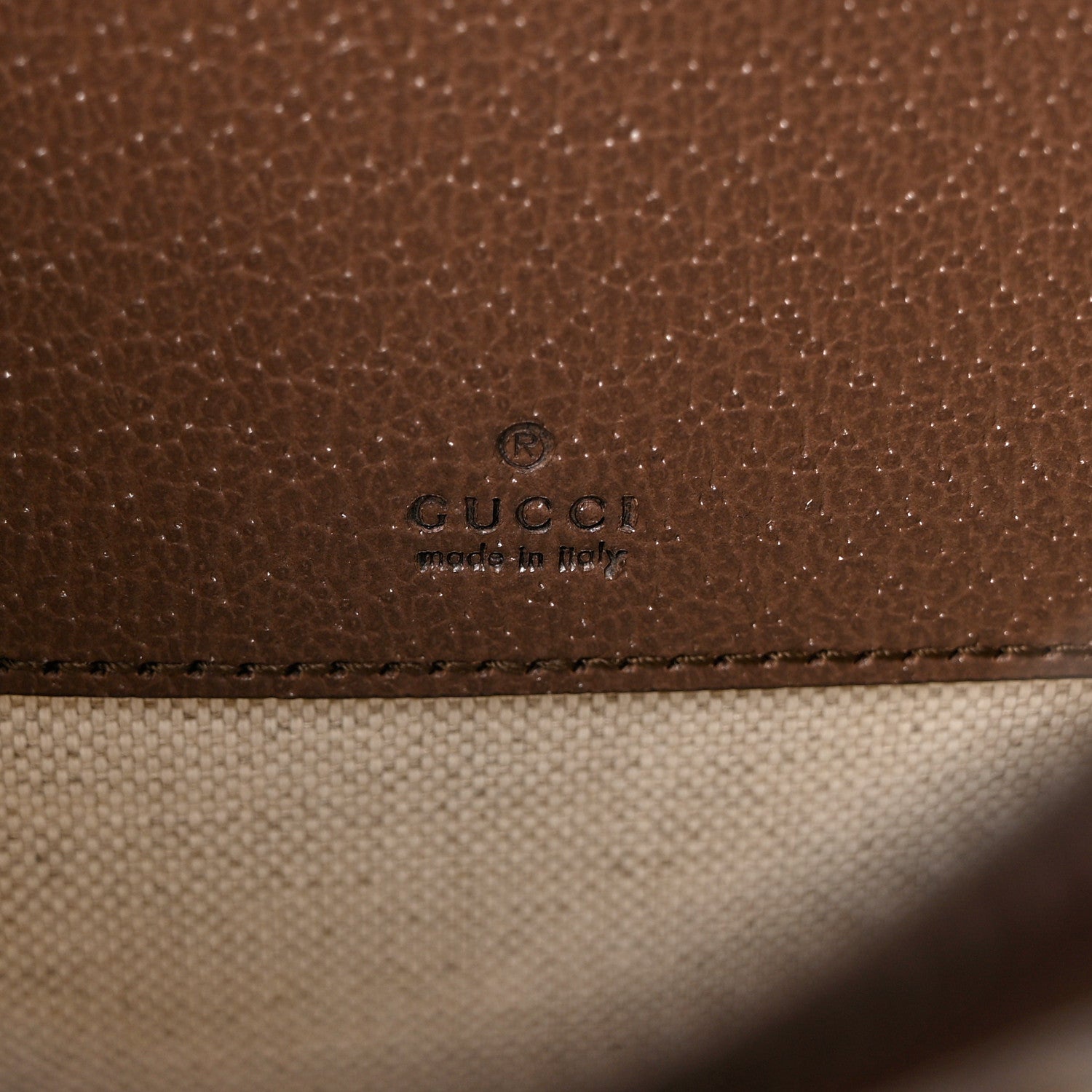 Gucci GG Supreme Monogram Web Ophidia Wristlet Pouch Brown 6 of 7