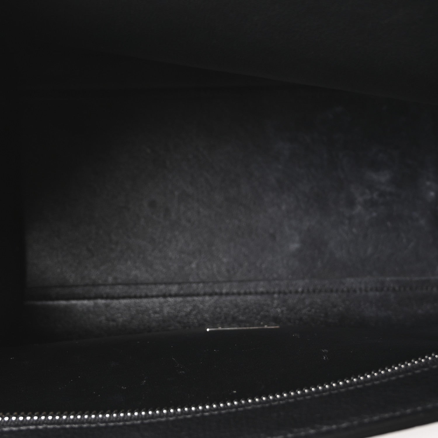 Celine Drummed Calfskin Suede Small Trapeze Black 5 of 10