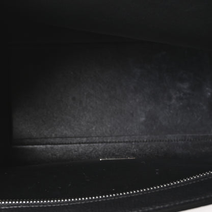 Celine Drummed Calfskin Suede Small Trapeze Black 5 of 10