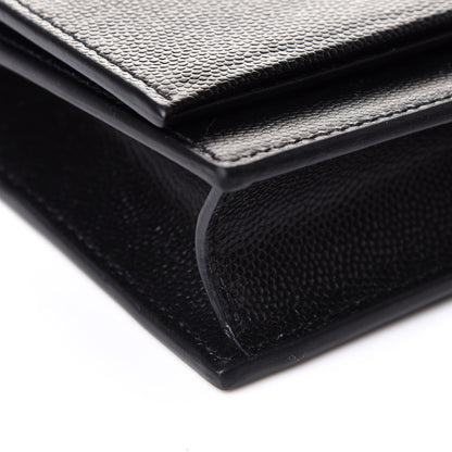 Saint Laurent Grain De Poudre Classic Monogram Kate Tassel Chain Wallet Black 8 of 10