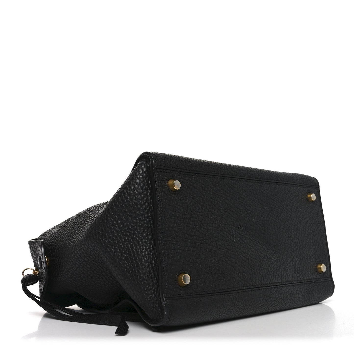 Bullhide Calfskin Medium Ring Bag Black