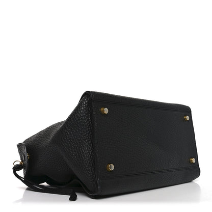 Celine Bullhide Calfskin Medium Ring Bag Black 6 of 18