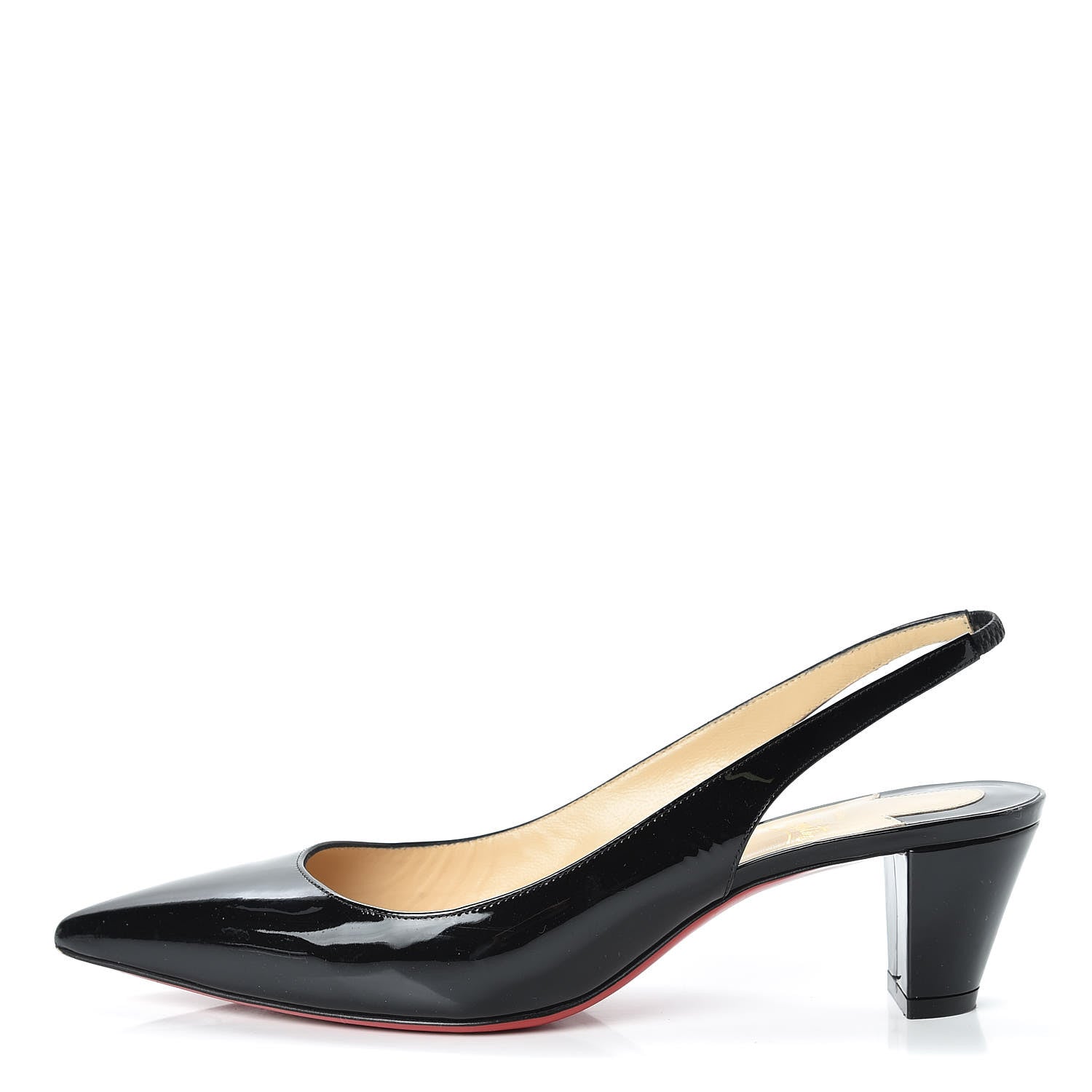 Christian Louboutin Patent Karelli 45 Slingback Pumps 40 Black 1 of 14