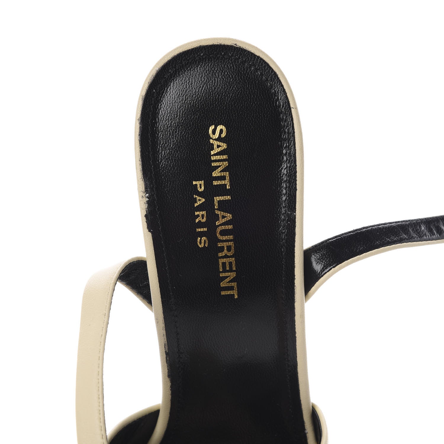 Saint Laurent Vendome Nappa Bianca 85 Platform Sandals 38 Light Cream 6 of 10