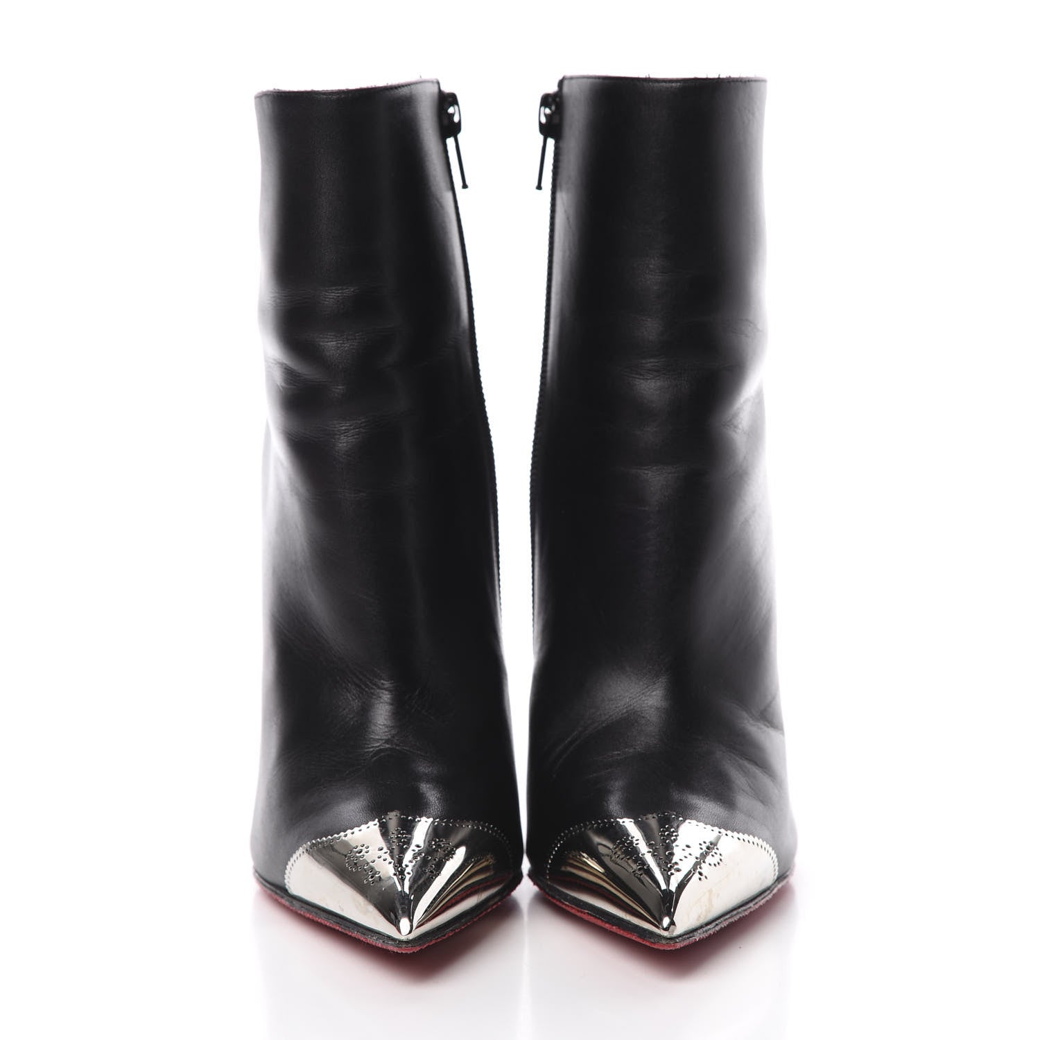 Christian Louboutin Calfskin Calamijane Booty 100 Ankle Boots 36 Black 2 of 11