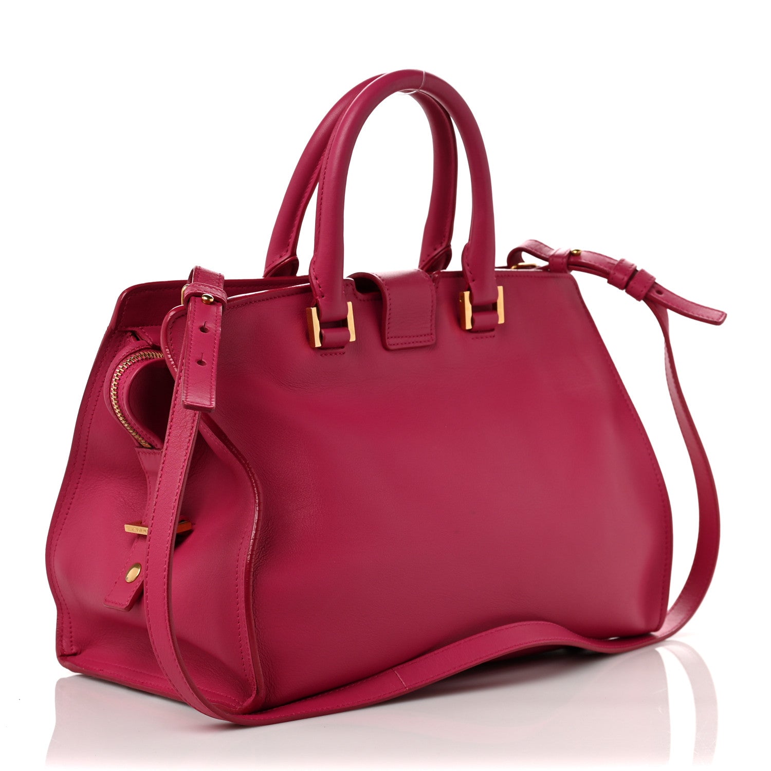 Saint Laurent Calfskin Small Classic Y Cabas Fuchsia 3 of 9
