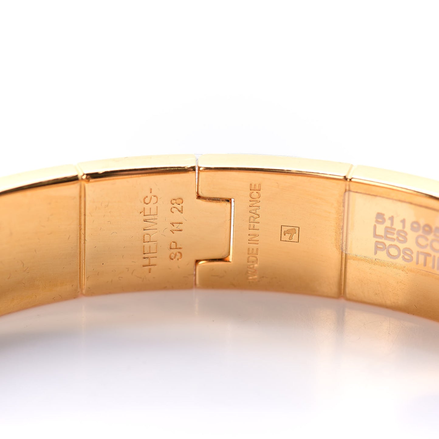 Enamel Printed Narrow Charniere Le Coupes Tattoo Hinged Bracelet S Positif Negatif