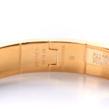 Hermes Enamel Printed Narrow Charniere Le Coupes Tattoo Hinged Bracelet S Positif Negatif 4 of 5