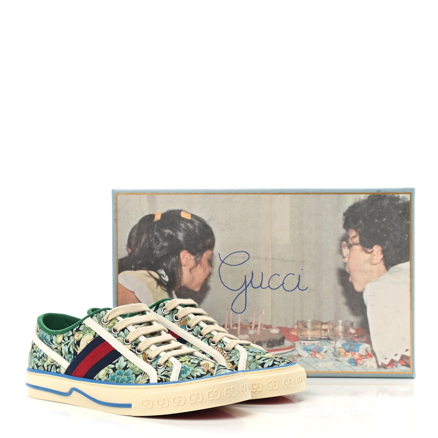 X LIBERTY OF LONDON Canvas Web Floral Print Womens 1977 Tennis Sneakers 36.5 Carta Acquamarine Navy Mystic White