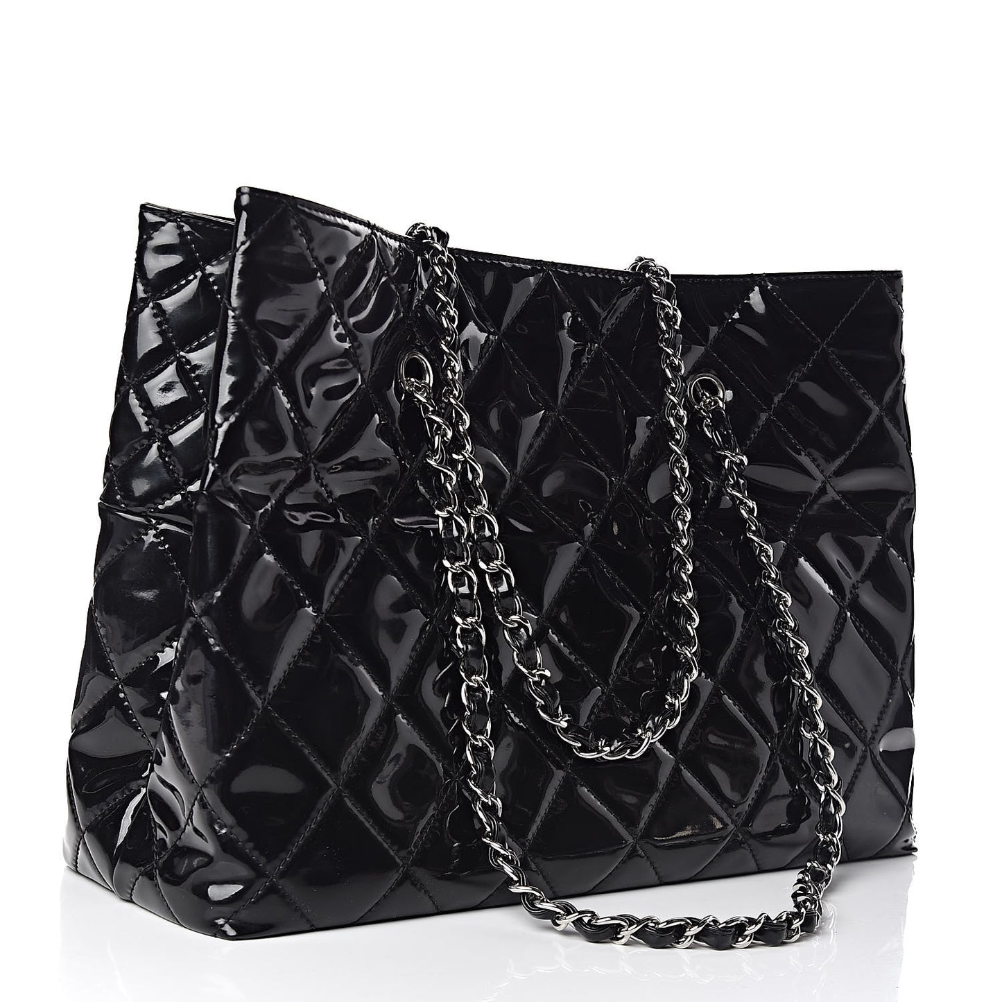 Vinyl Quilted Large In The Business Tote Black
