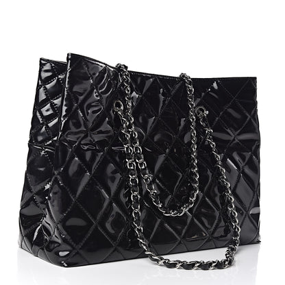 Chanel Vinyl Quilted Large In The Business Tote Black 3 of 10