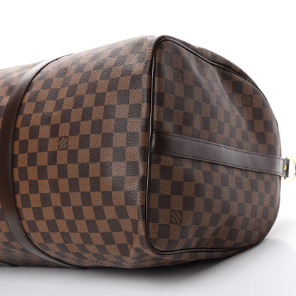 Louis Vuitton Damier Ebene Keepall Bandouliere 55 9 of 12