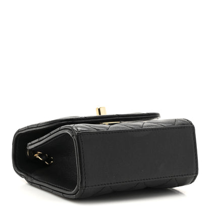 Chanel Lambskin Quilted Mini Trendy CC Chain Wallet Black 4 of 12