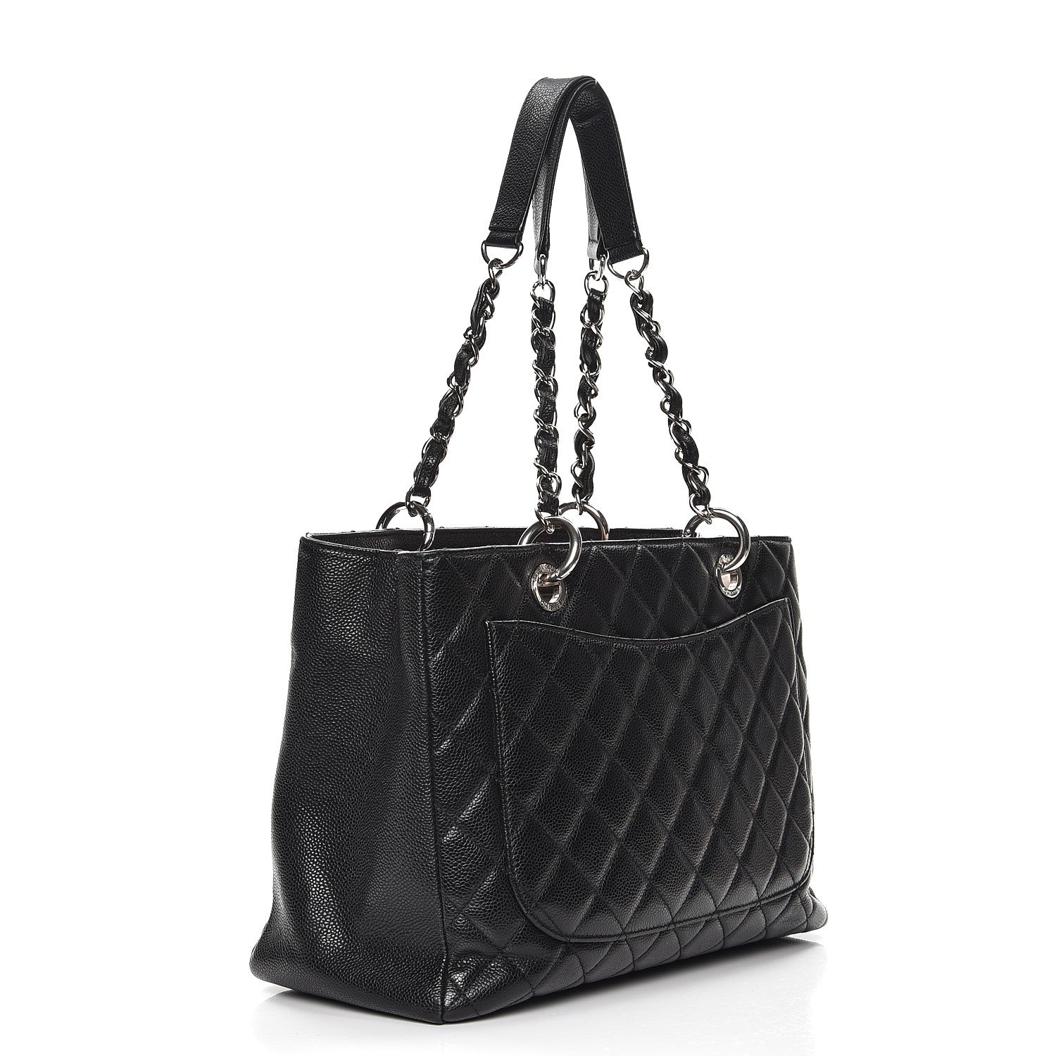 Chanel Caviar Quilted Grand Shopping Tote GST Black 3 of 7