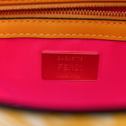 Fendi X SARAH COLEMAN Glazed Canvas Vitello King FF Vertigo Baguette 1997 Mimosa White 6 of 9