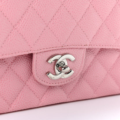 Chanel Caviar Quilted Medium Double Flap Pink 11 of 11