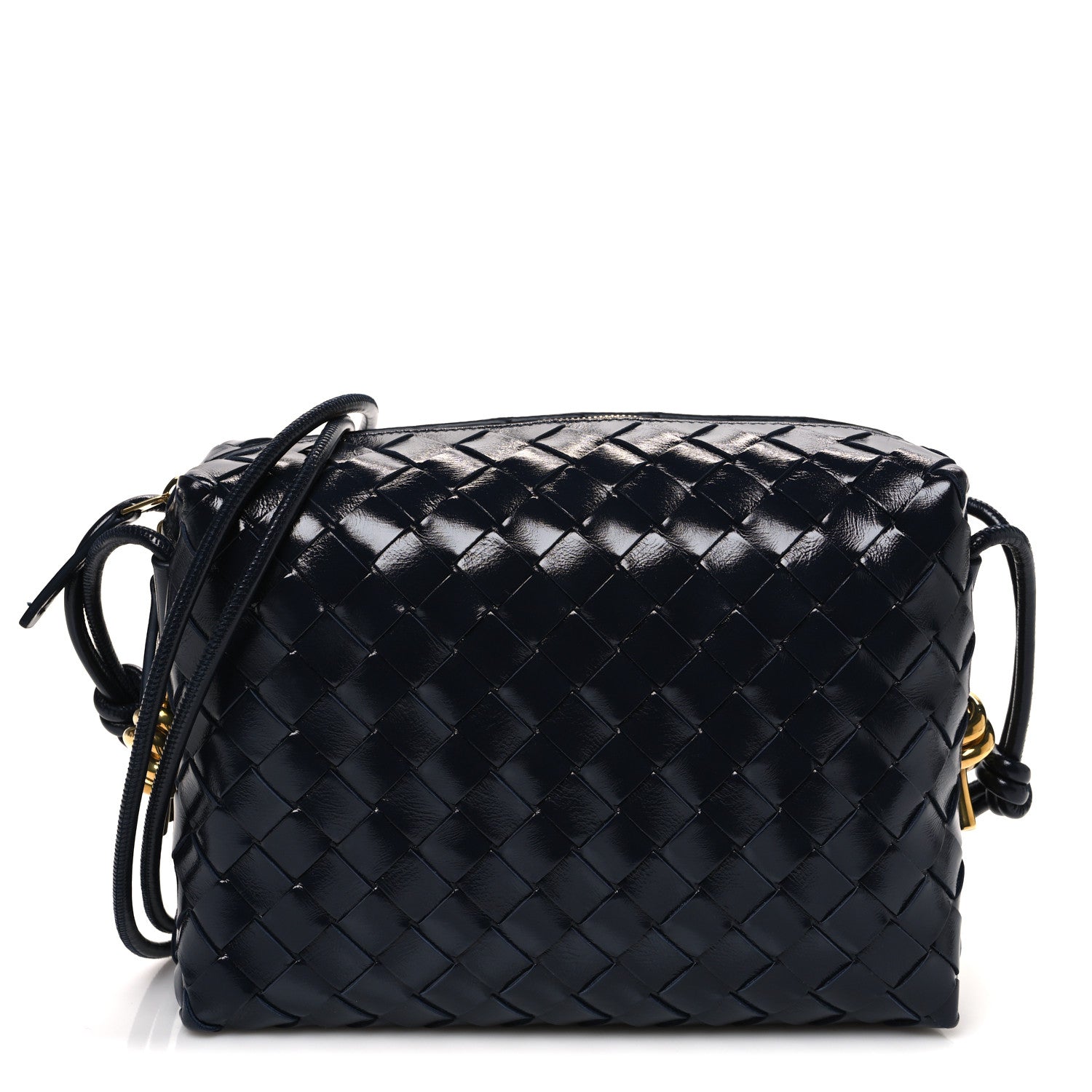 Bottega Veneta Polished Nappa Intrecciato Knot Small Loop Camera Bag Space 1 of 9