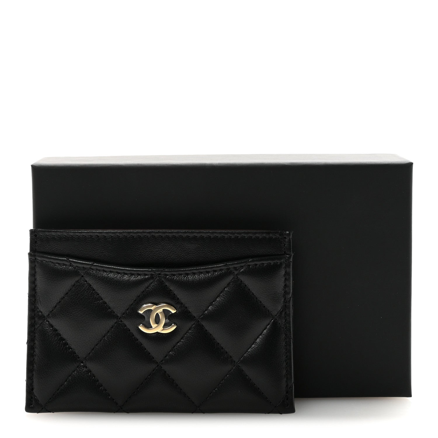 Chanel Lambskin Quilted Card Holder Black 9 of 9