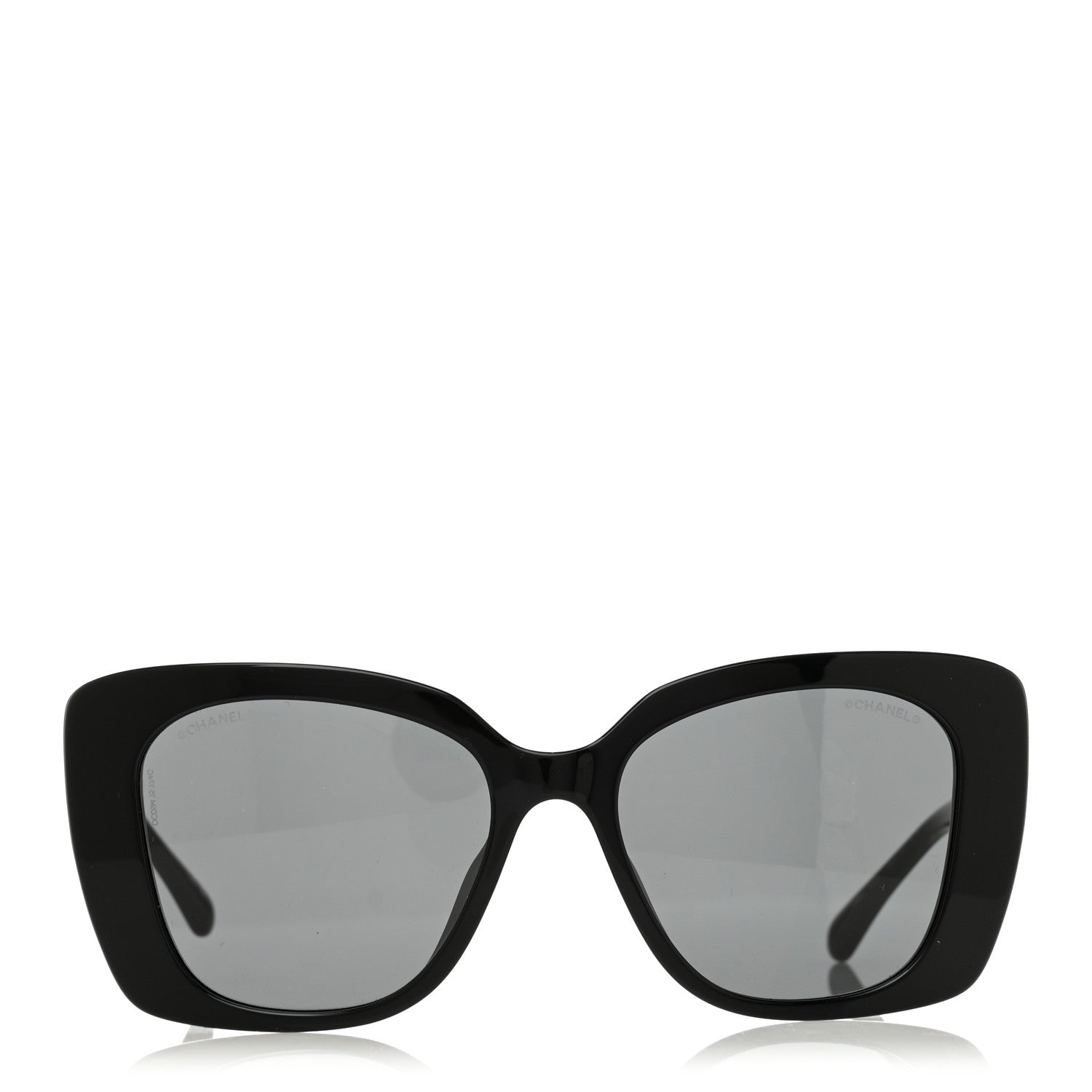 Chanel Acetate Strass Square Sunglasses 5422-B-A Black White