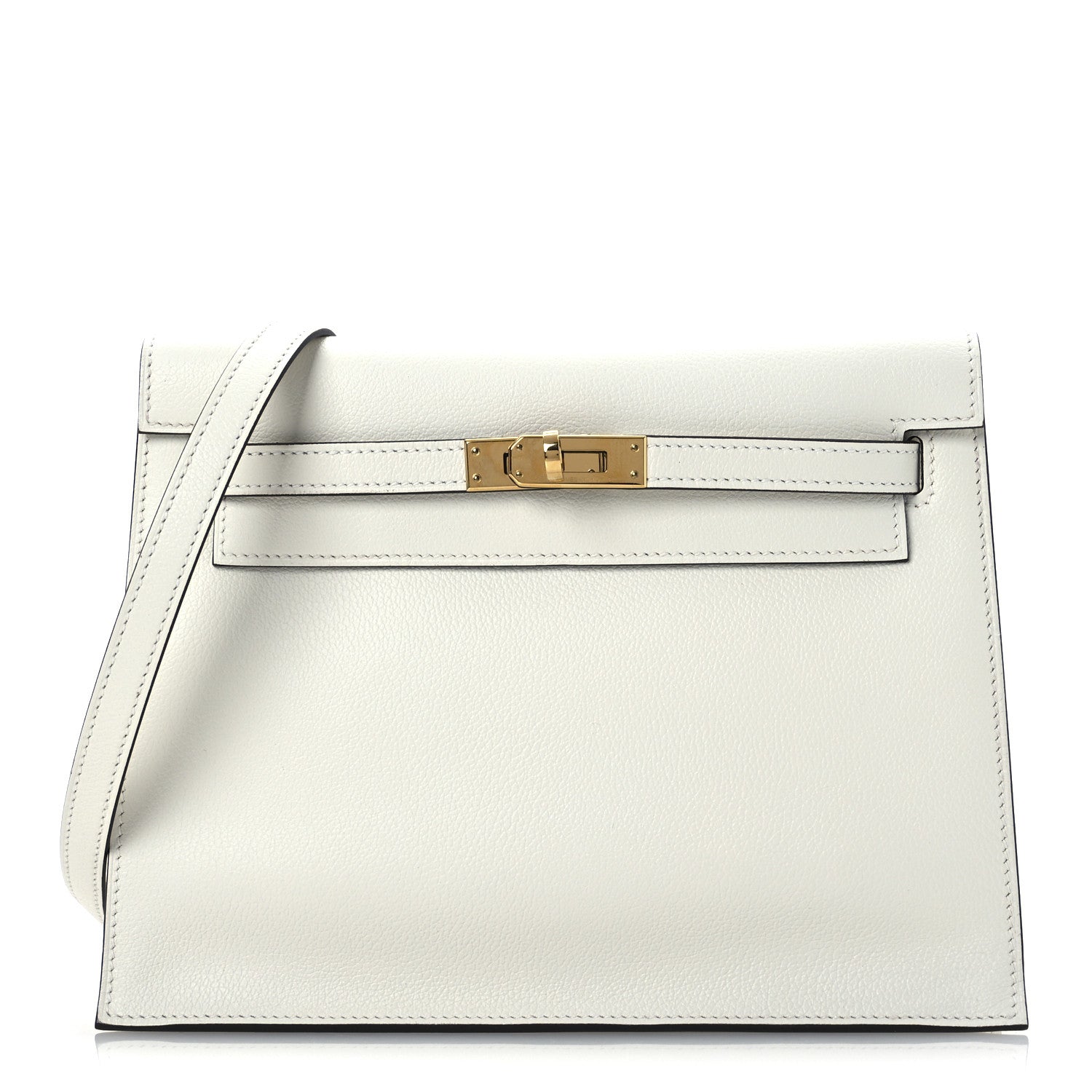 Hermes Evercolor Verso Kelly Danse II Belt Bag White Kraft 3 of 11