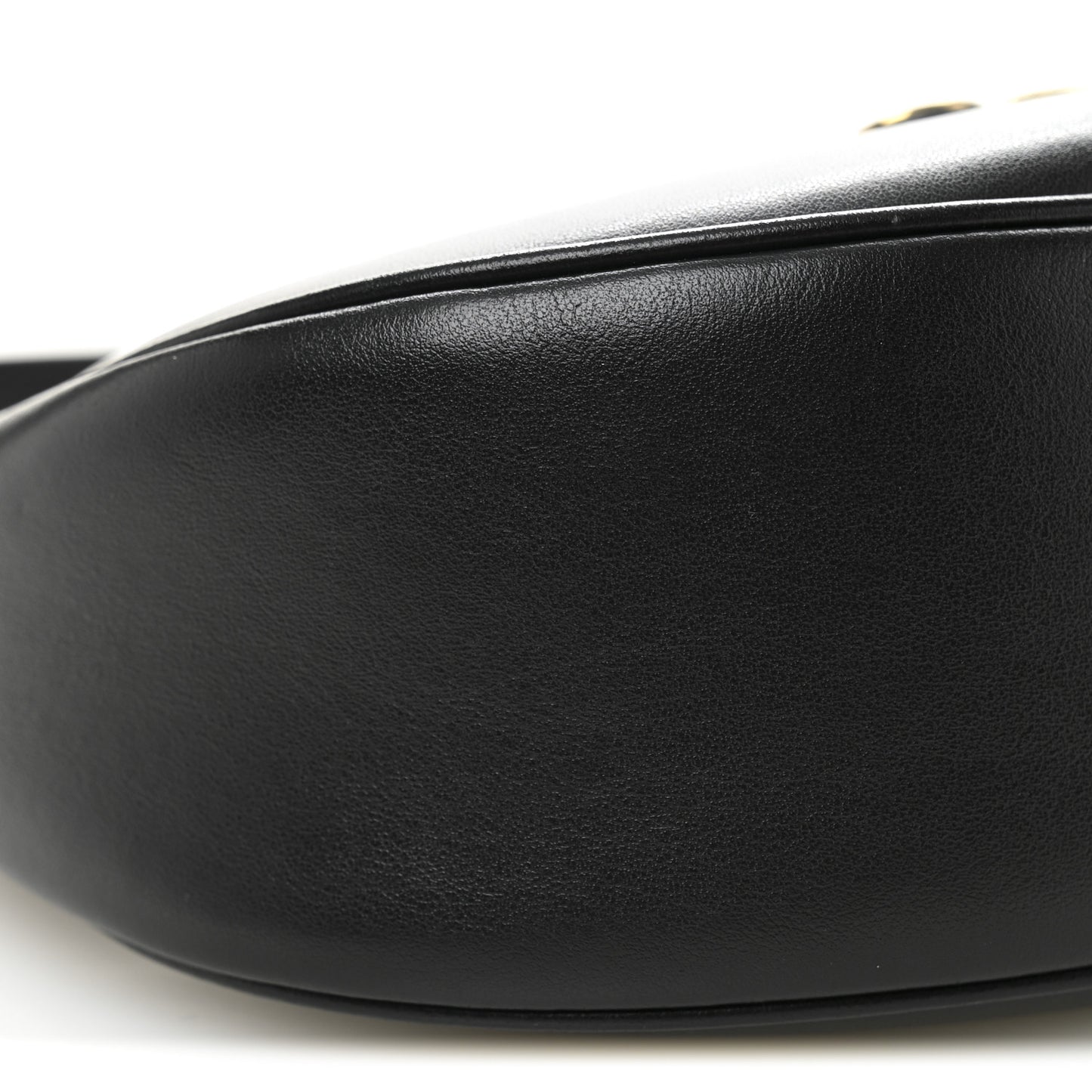 Smooth Calfskin Medium Strap Ava Triomphe Shoulder Bag Black