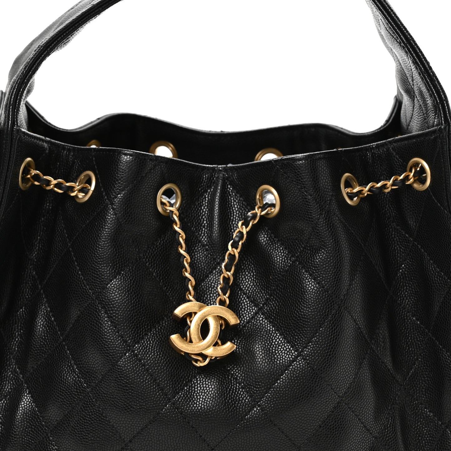 Caviar Quilted Small Chanel 25 Handbag Black