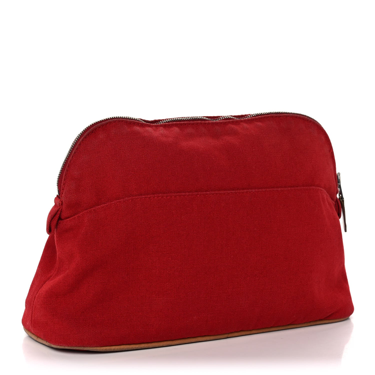 Hermes Cotton Bolide Travel Cosmetic Pouch Rouge 3 of 12