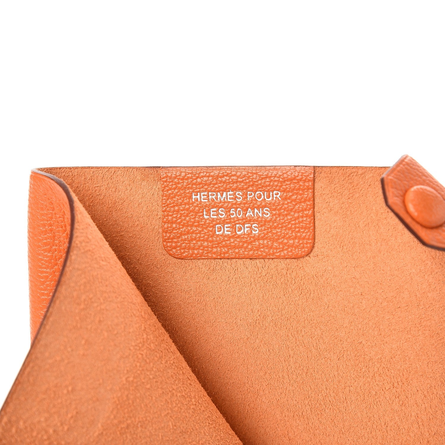 Hermes Chevre Mysore Tarmac PM Passport Holder Orange 6 of 8