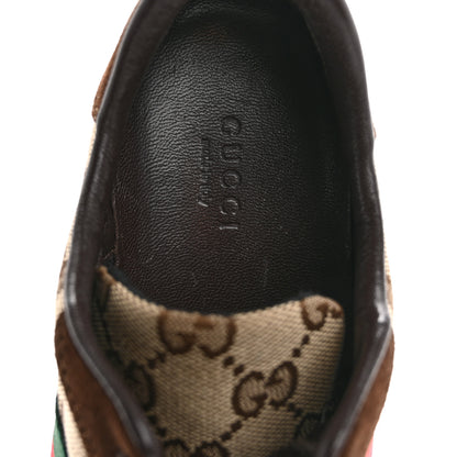 Gucci GG Monogram Suede Vintage Web Womens Sneakers 35.5 Dark Chestnut 7 of 10