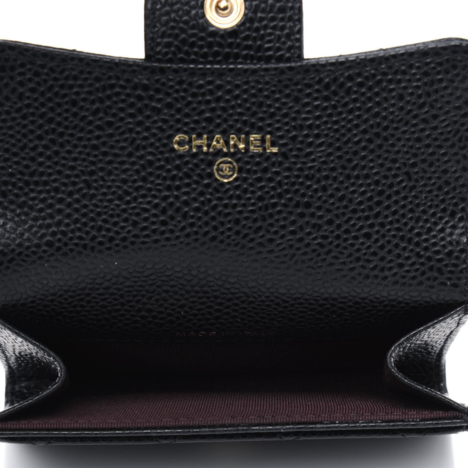 Chanel Caviar Quilted Flap Card Holder Wallet Black 3 of 4