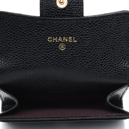 Chanel Caviar Quilted Flap Card Holder Wallet Black 3 of 4