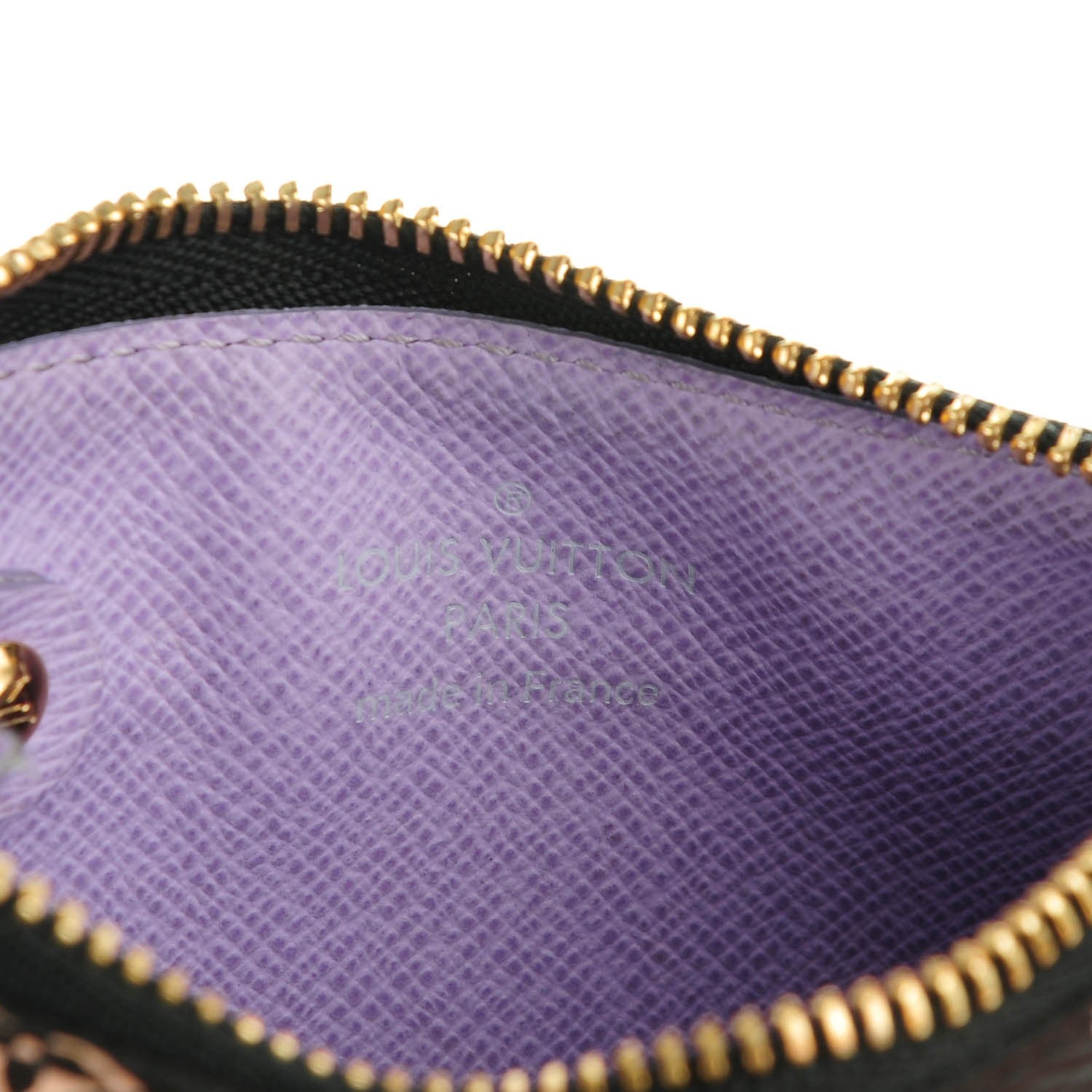 Louis Vuitton Monogram Multicolor Key Pouch Black Violet 6 of 7