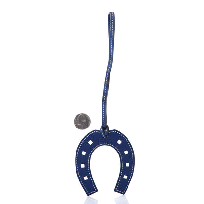 Hermes Swift Paddock Horseshoe Bag Charm Bleu Saphir 2 of 4