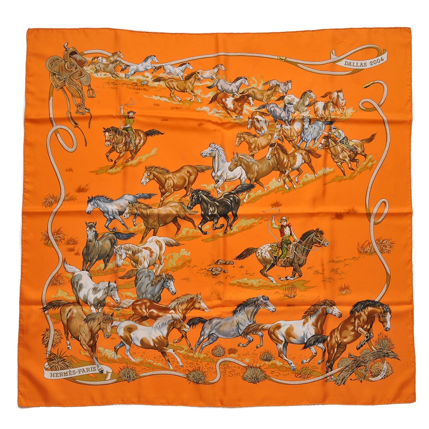 Silk Les Mustangs Scarf 90