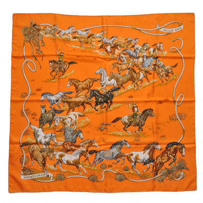 Hermes Silk Les Mustangs Scarf 90 1 of 8