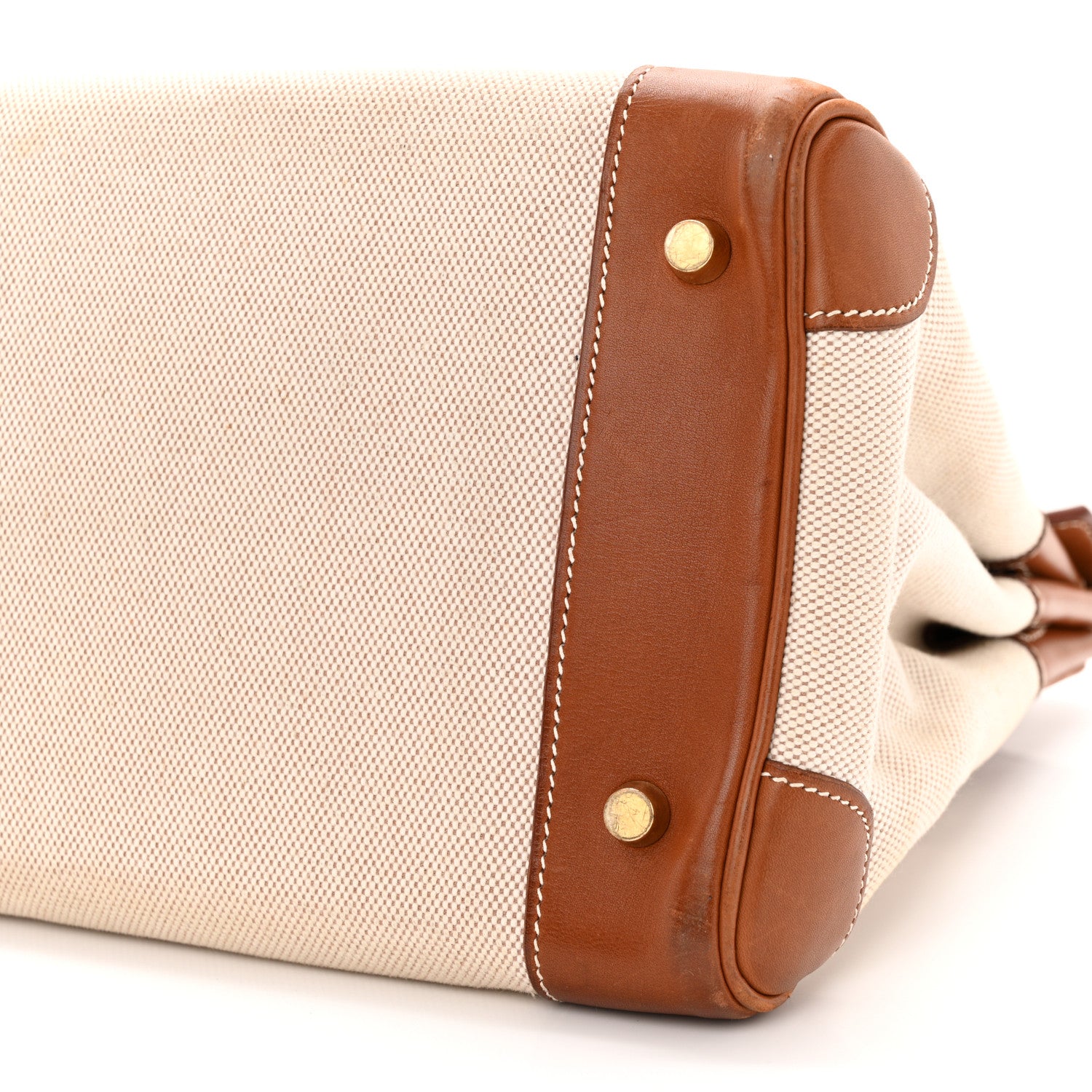 Hermes Toile Barenia HAC Birkin 32 Fauve 10 of 25