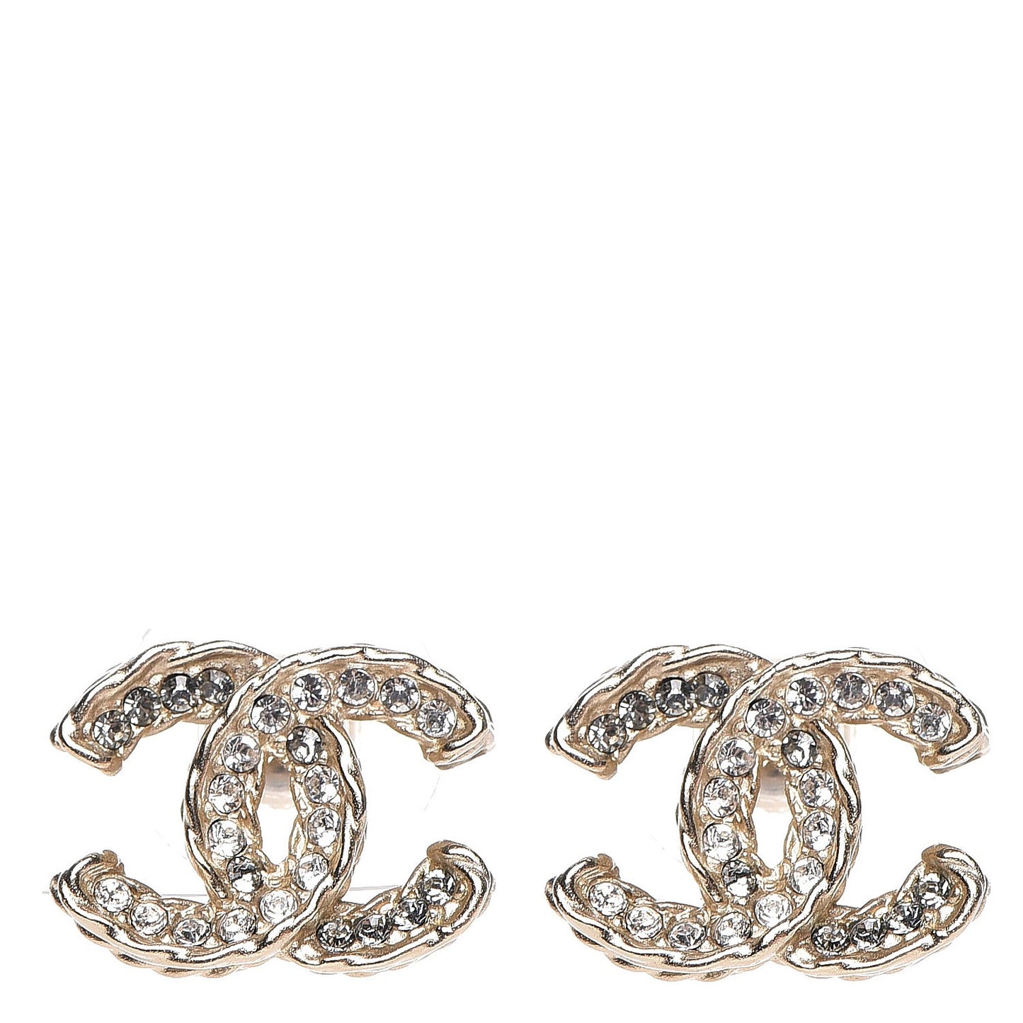 Crystal Timeless CC Earrings Gold