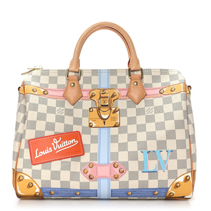 Louis Vuitton Damier Azur Summer Trunks Speedy Bandouliere 30 1 of 11