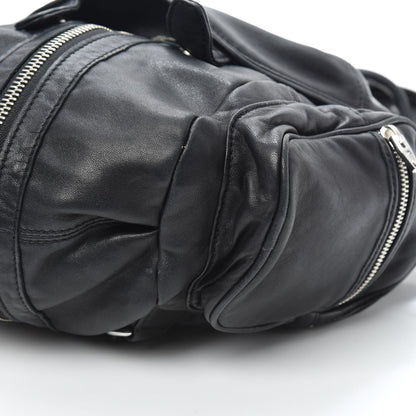 Alexander Wang Lambskin Marti Backpack Bag Washed Black Rhodium Hardware 9 of 9