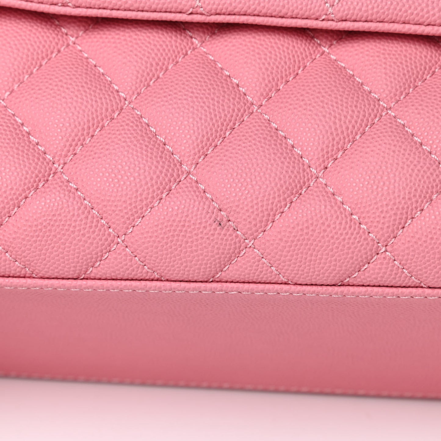 Caviar Quilted Small Coco Handle Flap Pink