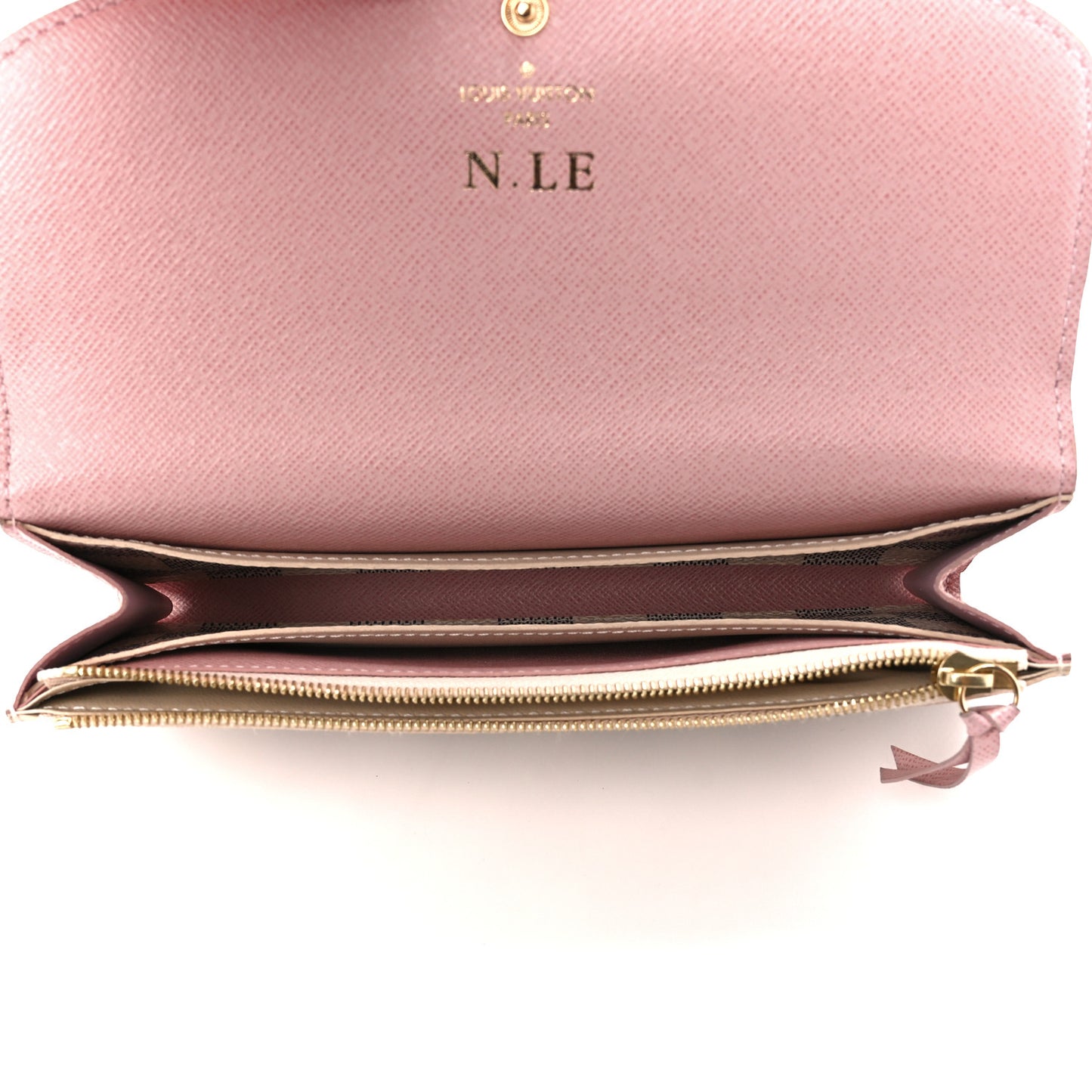 Damier Azur Emilie Wallet Rose Ballerine